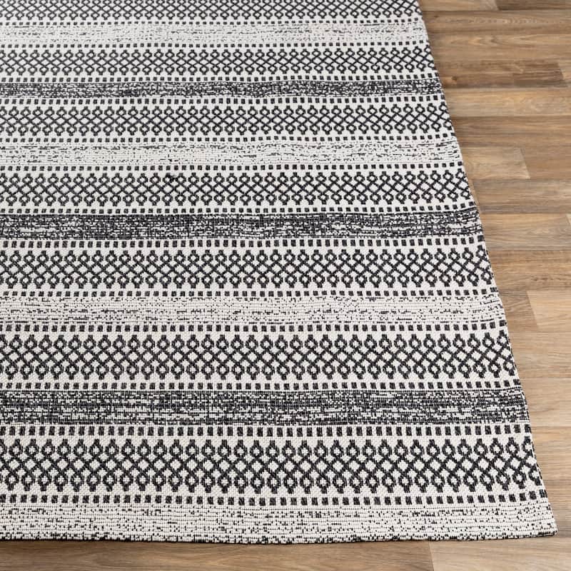 Livabliss Wendy Moroccan Stripe Cotton Area Rug
