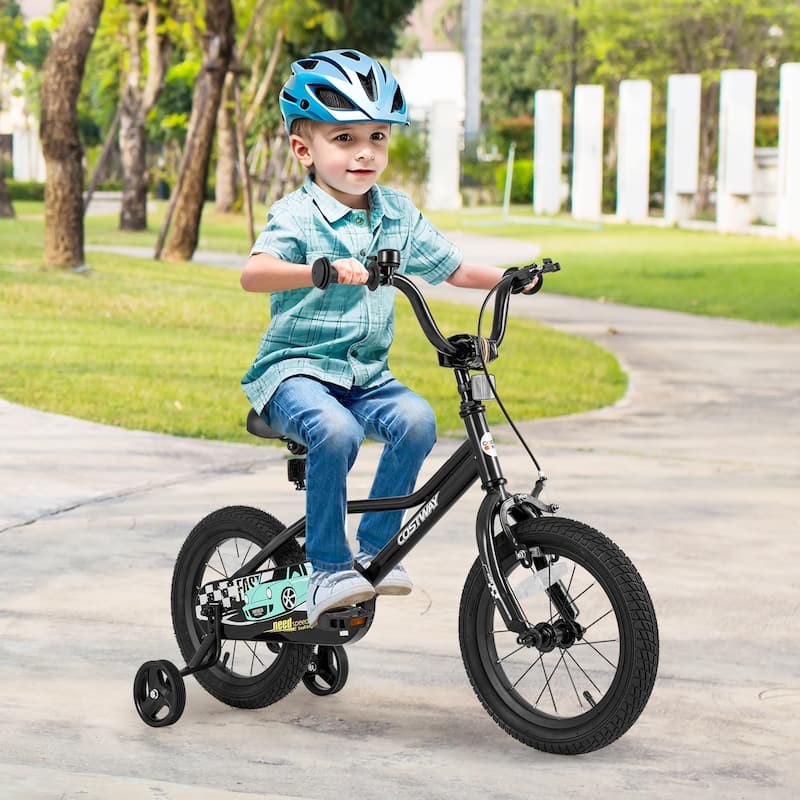 Costway 12"/14"/16"/18" Kids Training Bike with Removable Training