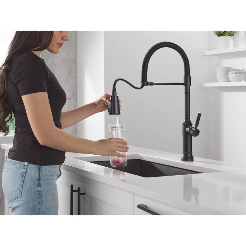 Delta 9684TL-DST Renaldi 1.8 GPM Single Hole Pre-Rinse Kitchen Faucet