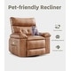 preview thumbnail 7 of 43, 37.4" Oversized Manual Recliner with Heat and Massage, 360 Swivel Rocking Chair 21.3" Seat with Cup Holder