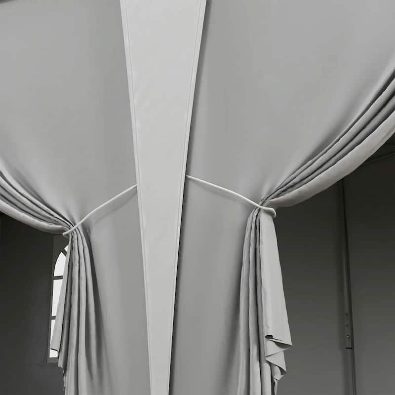 19'x10' Pop-Up Canopy,Removable Sidewalls,Windows,Adjustable Height