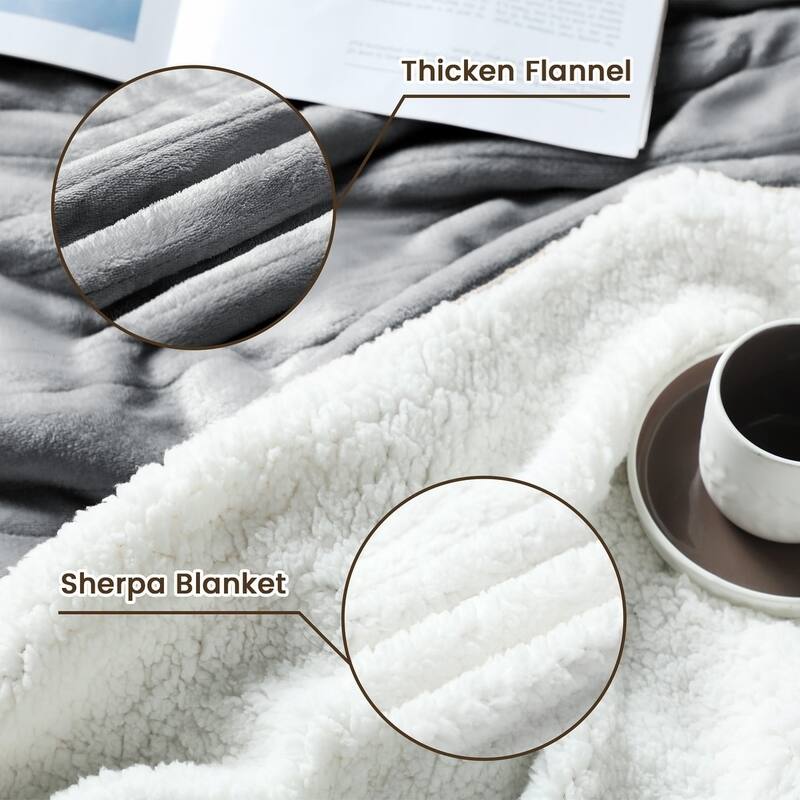 Flannel Electric Heated Blanket With Controller