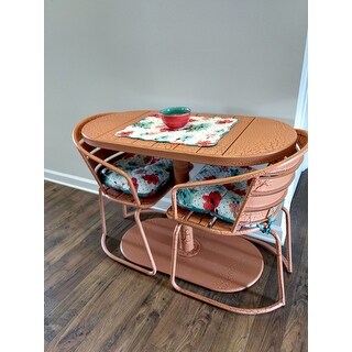 Santa Monica Outdoor 3-Piece Oval Bistro Chat Set by Christopher Knight Home