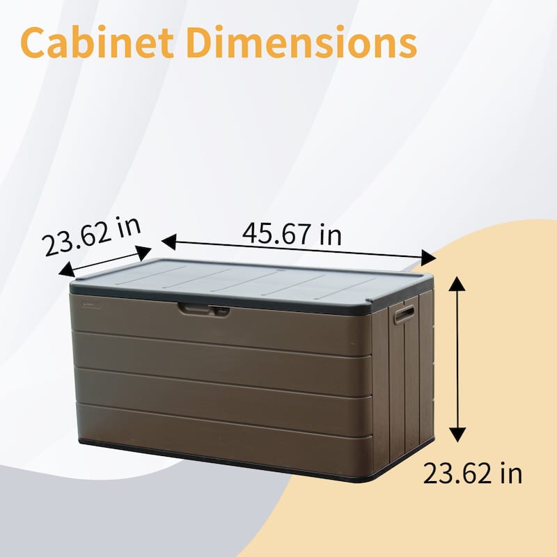 81.84 Gal. Heavy-Duty Outdoor Storage Deck Box in Brown