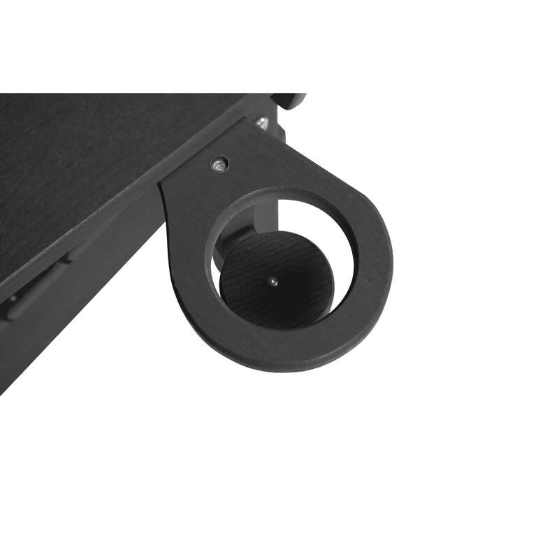 Adirondack Chair Set with Side Table, Folding Adirondack Chairs with Cup Holder, Outdoor Lounge Chairs, 3-Piece