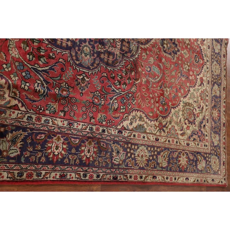 Tabriz Persian Vintage Area Rug Hand-Knotted Wool Carpet - 6'8"x 9'8"