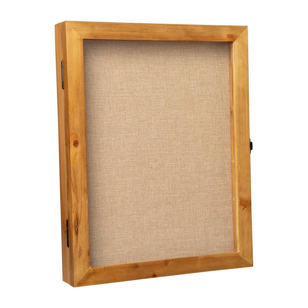 Solid Pine Shadow Display Case with Linen Liner
