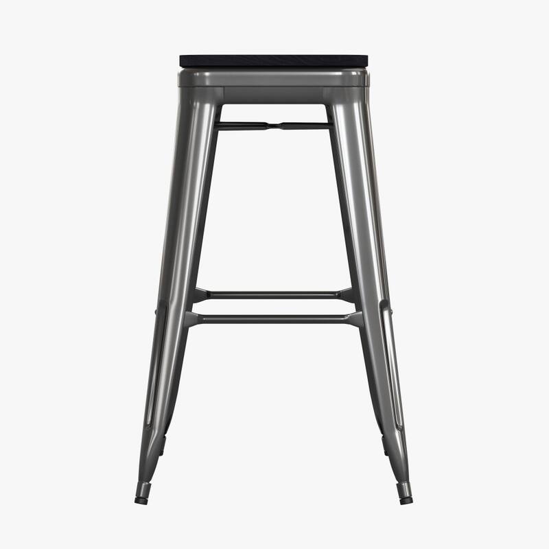 All-Weather Backless Commercial Bar Stool with Poly Resin Seat