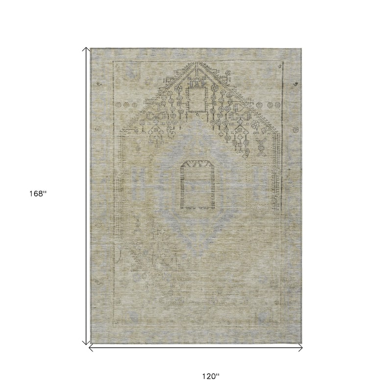 HomeRoots Oriental Traditional Rectangle Outdoor Rug