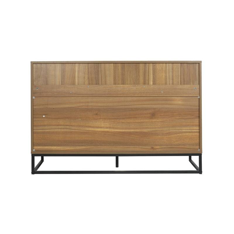 50.71" L Modern Wood Dresser With 7 Drawers