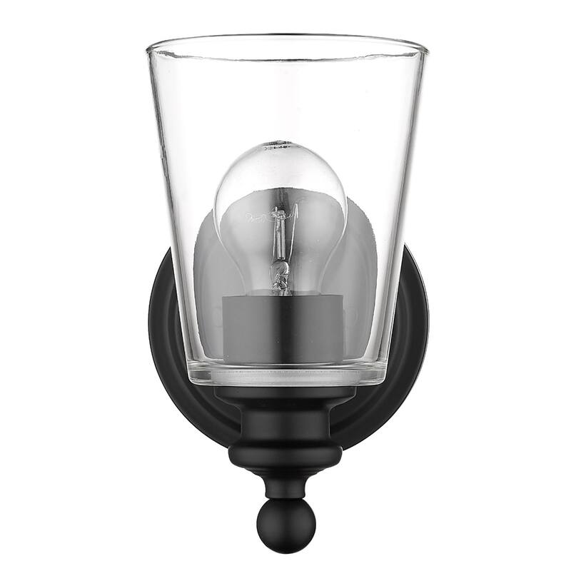 Modern Clear Glass Shade Wall Sconce with Swing Arm for Home Lighting