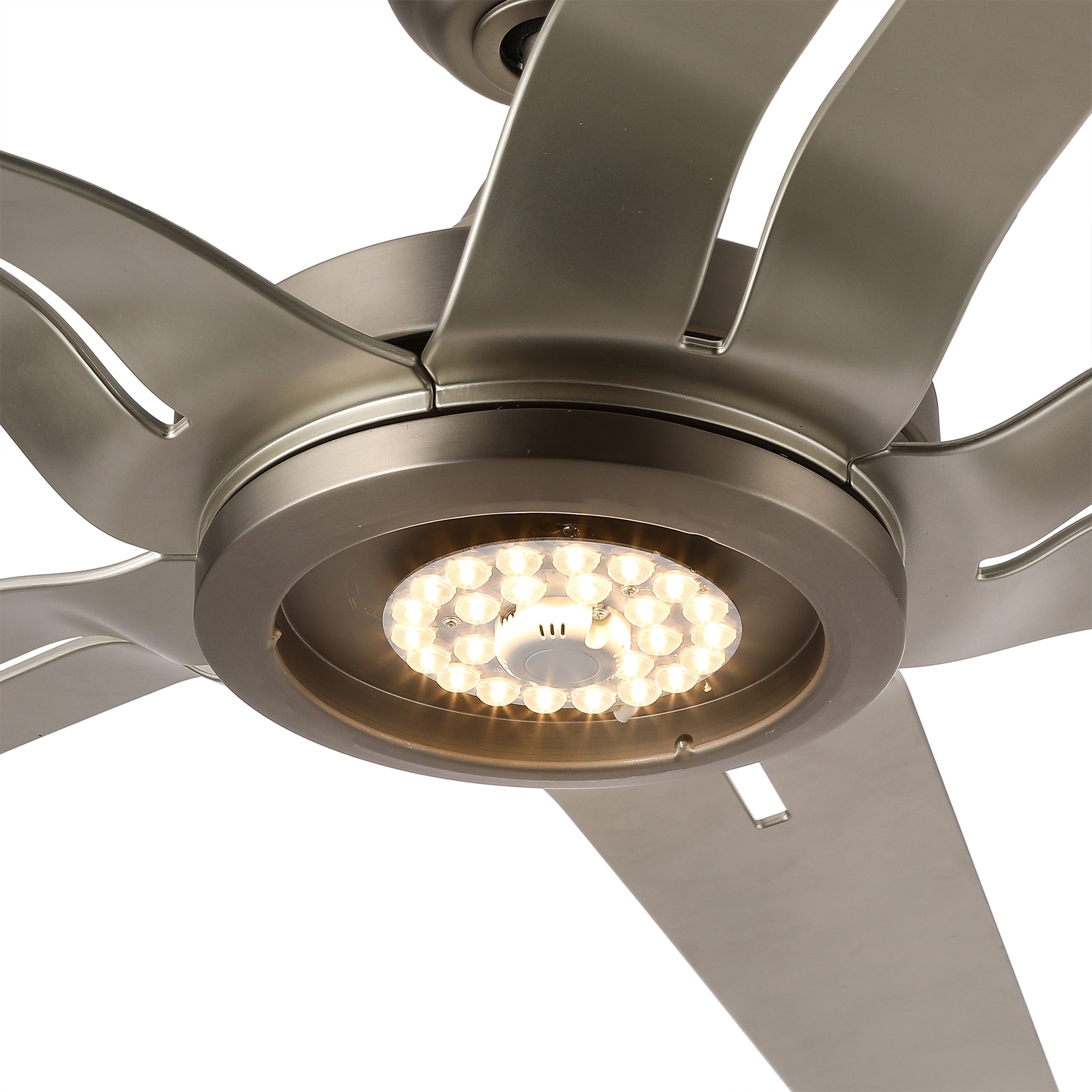 Co Z 56 5 Blade Reversible Led Ceiling Fan W Remote Control And Light Kit Overstock 28948196 Brushed Nickel