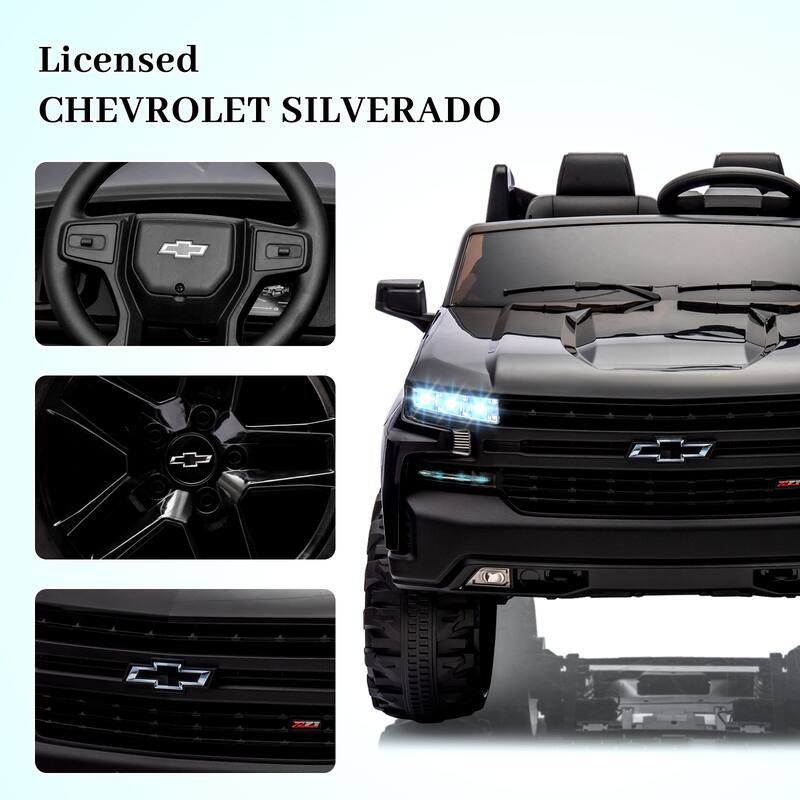 24V 2-Seater Truck Licensed Chevrolet Silverado Ride On Car Kids Toy