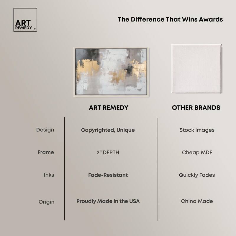 Gilded Gray I Canvas by Art Remedy