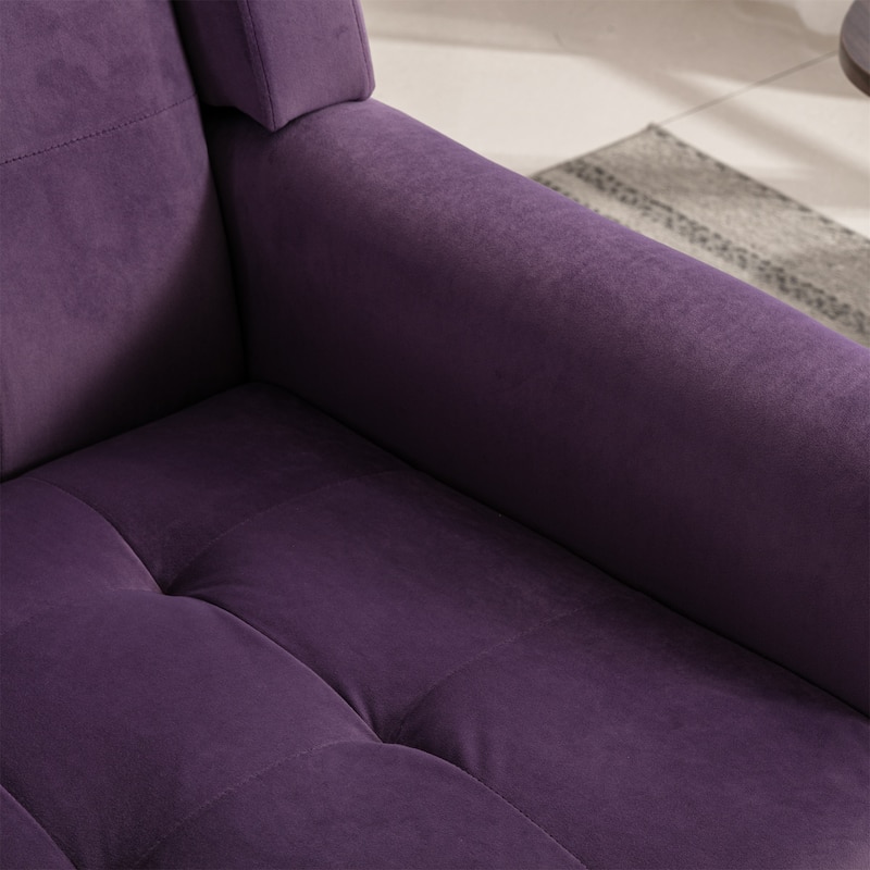 Modern Soft Velvet Material Ergonomics Accent Chair