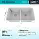 preview thumbnail 35 of 37, Lexicon Granite 32 Inch 50/50 Double Bowl Undermount Kitchen Sink Kit