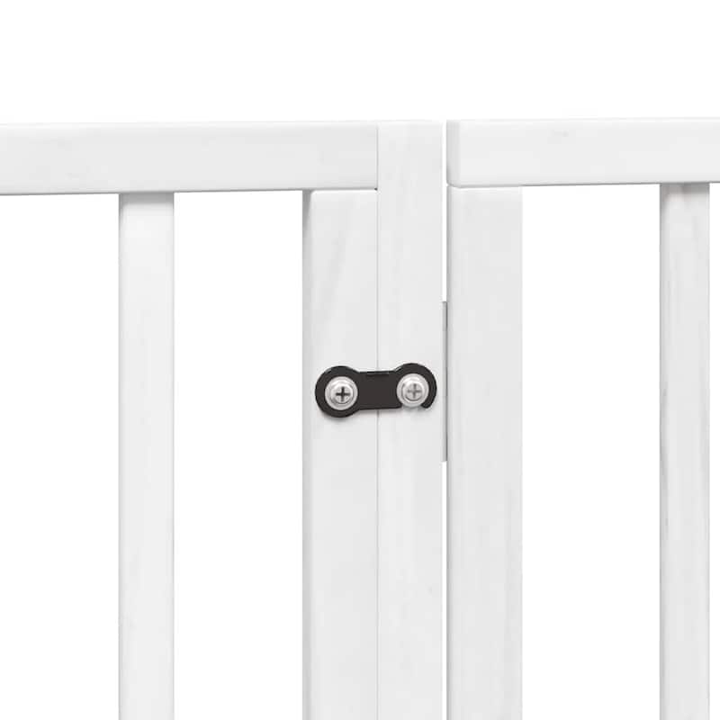 vidaXL Dog Gate Foldable Poplar Wood