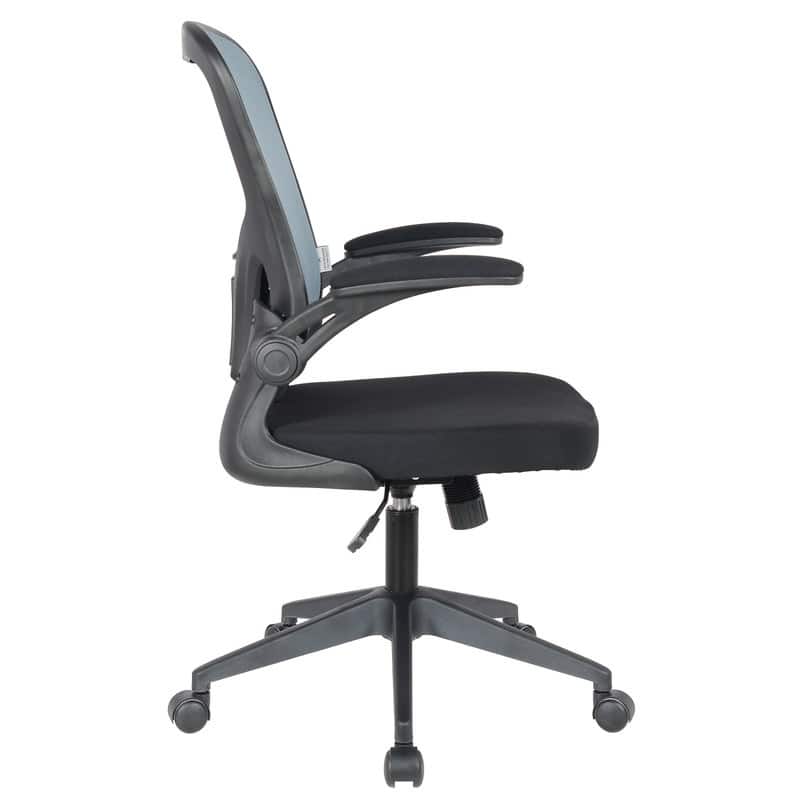 Newton Modern Mid-Back Mesh Office Chair with Flip-Up Arms, Adjustable Height, Tilt Lock, Swivel Wheels Desk Chair