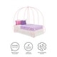 preview thumbnail 6 of 8, DHP Pink Metal Twin Carriage Bed