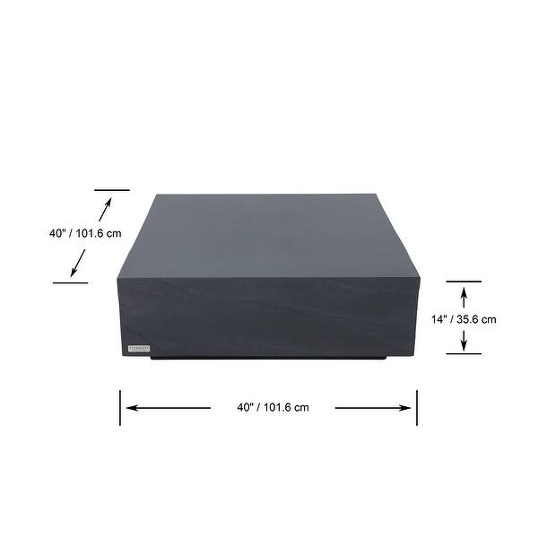Elementi Home Colorado Concrete Large Coffee Table