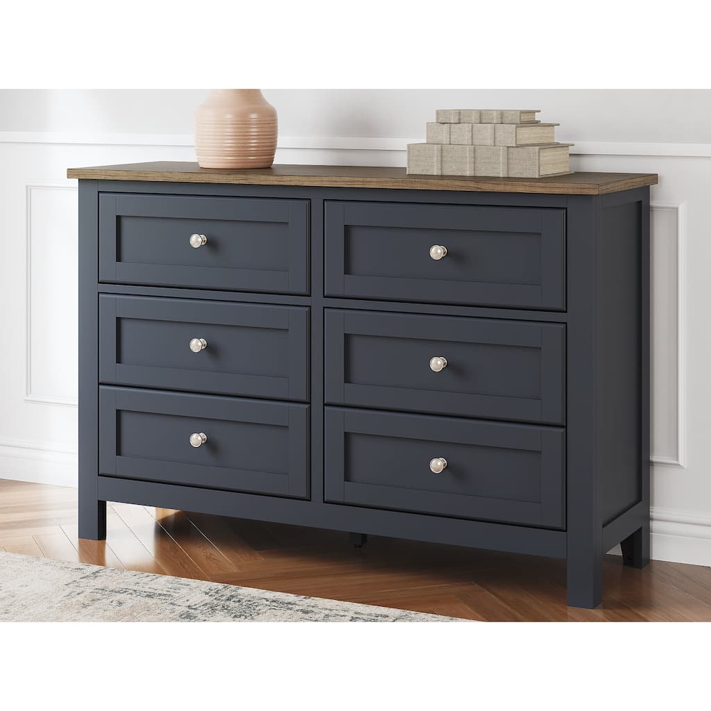 Signature Design by Ashley Landocken Brown/Blue Dresser