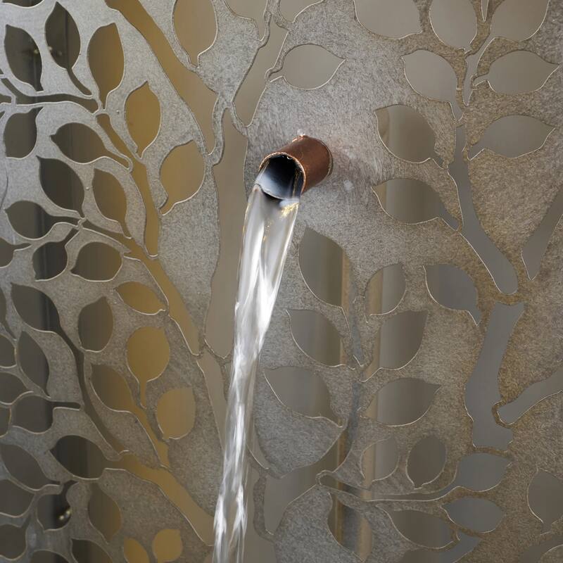 LED Lighted Carved Hollow Waterfall Fountain - 43.25"