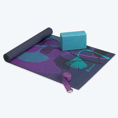 GAIAM Premium Yoga For Beginners Kit - Lily Shadows - Purple