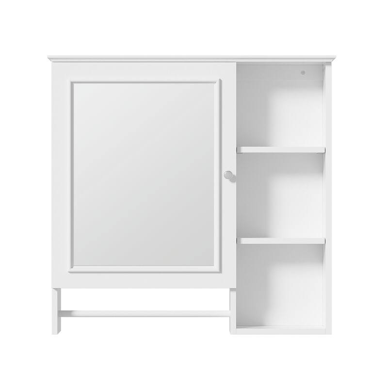 Wall-Mounted Bathroom Storage Cabinet with Large Mirror Door
