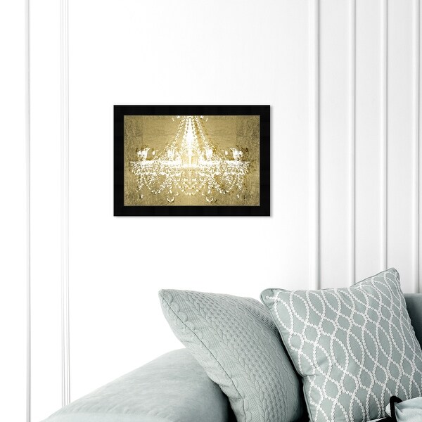Oliver Gal 特大 114x76cm Dramatic Entrance Gold キャンバス Oliver Gal 'Dramatic Entrance GOLD' Fashion and Glam Framed