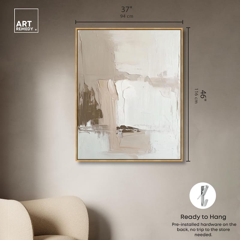 Pale Textured Silence I Canvas by Art Remedy