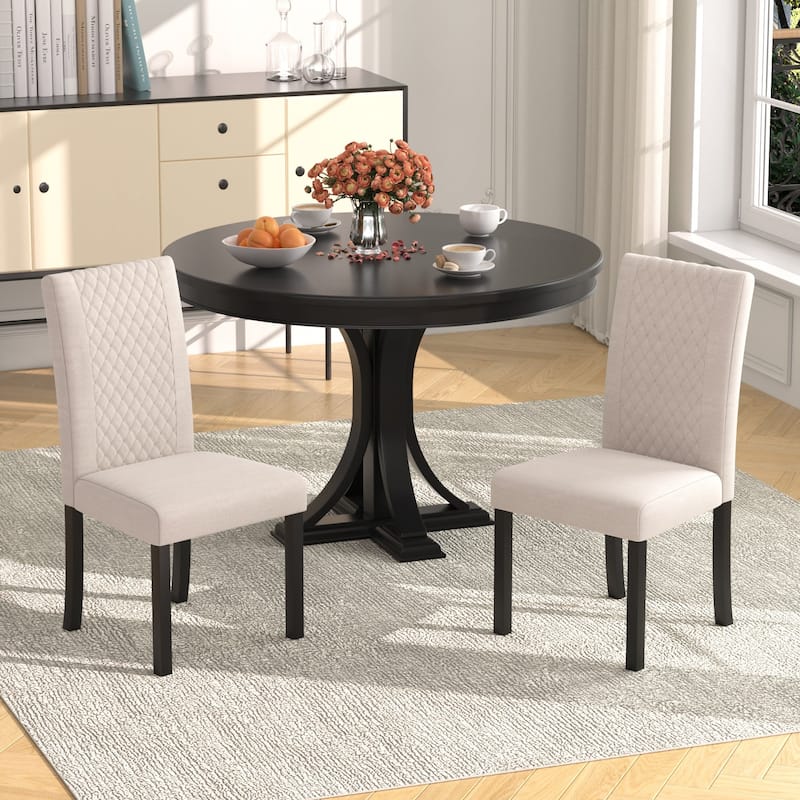 VECELO Upholstered Dining Chairs Set of 2/4/6 Parson Classic Upholstered Dining Chair Modern Parson Chairs