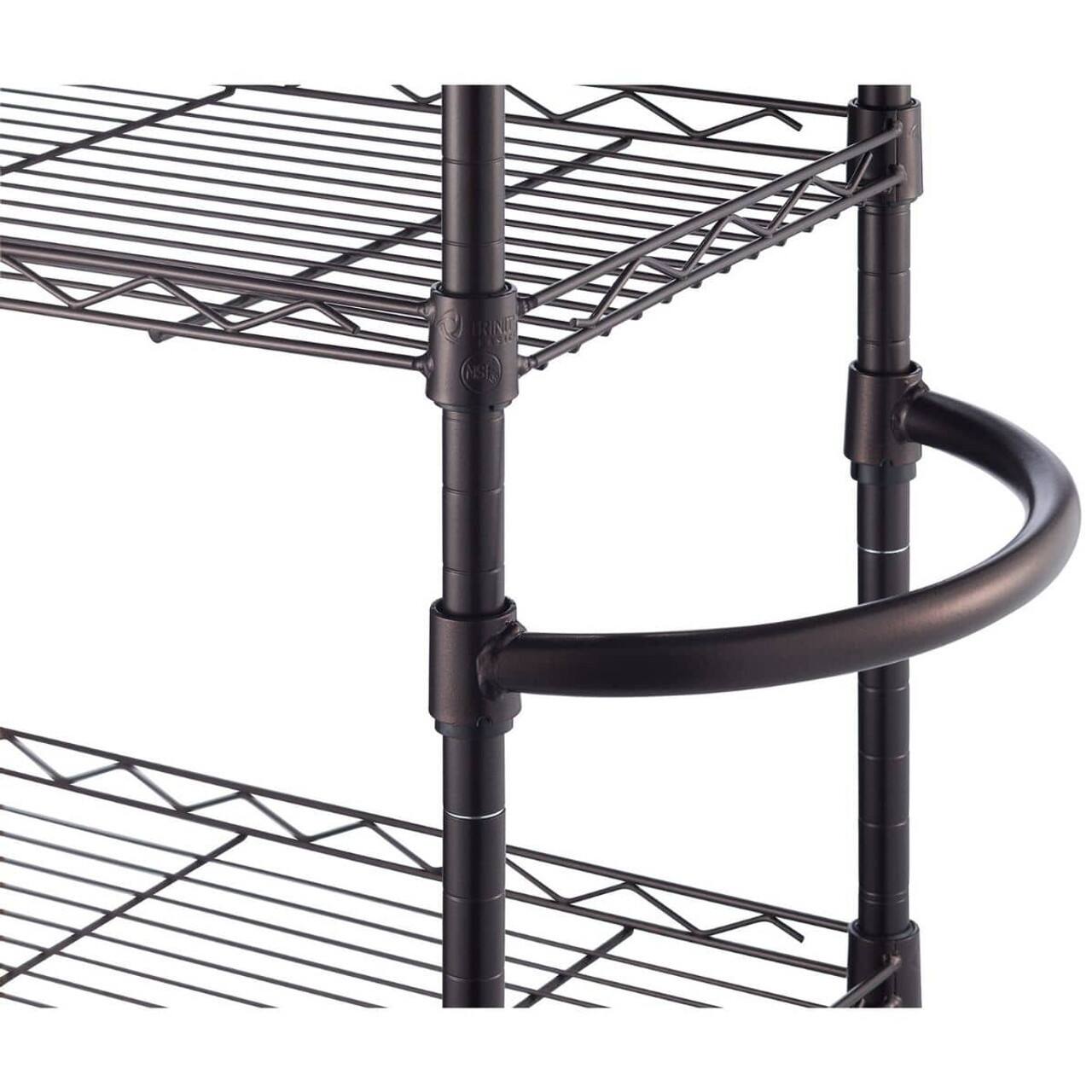 TRINITY BASICS® 5Tier 24x12x55.5 Pantry Rack w/ Wheels, NSF, Dark