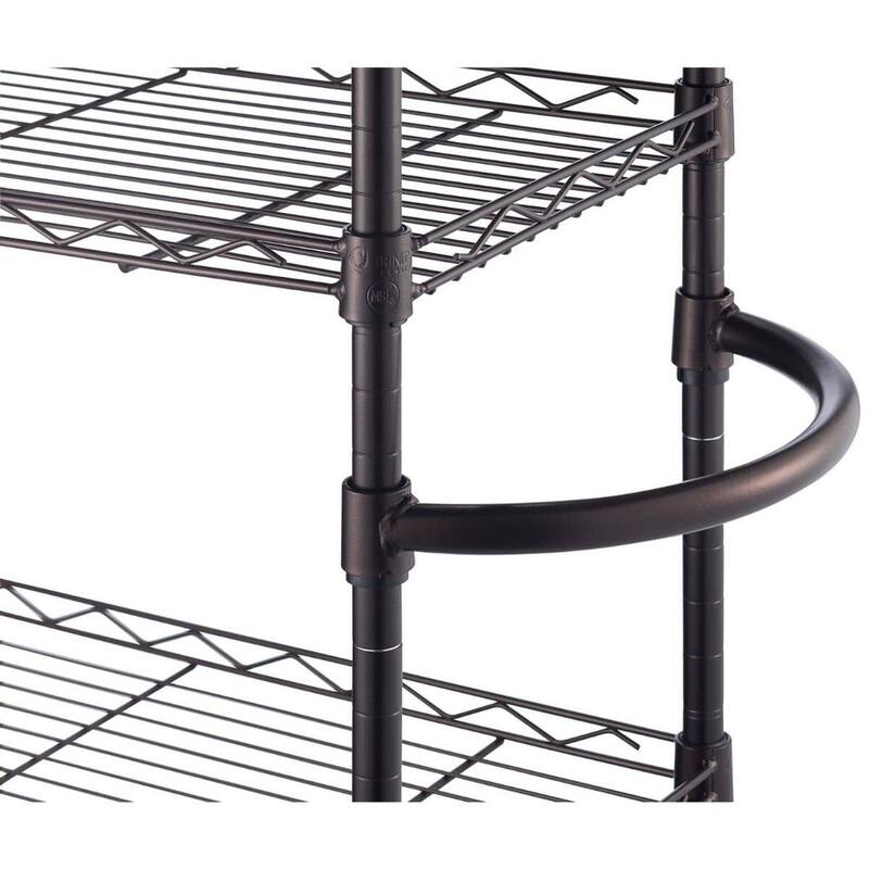 TRINITY BASICS® 5Tier 24x12x55.5 Pantry Rack w/ Wheels, NSF, Dark
