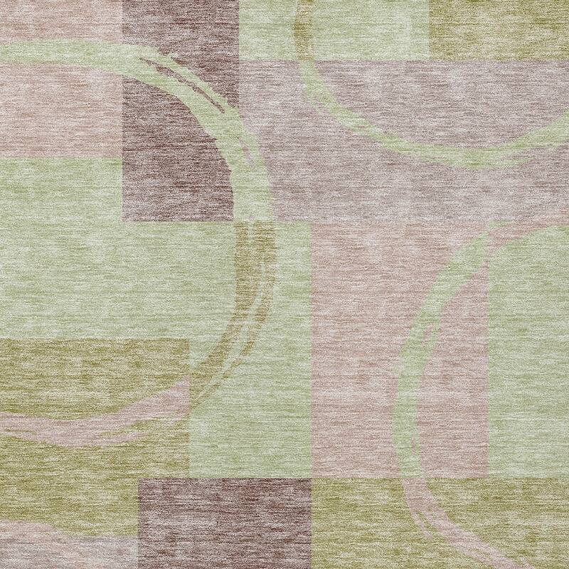 HomeRoots Abstract Modern Rectangle Outdoor Rug
