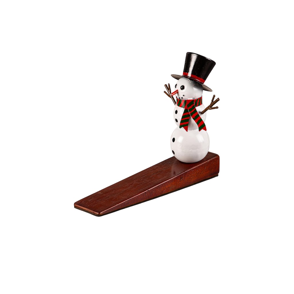 Handcrafted Metal Snowman Door Stopper