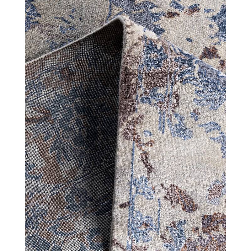 Ikat One-of-a-Kind Hand-Knotted Area Rug, Gray - 8' 3" x 10' 3"