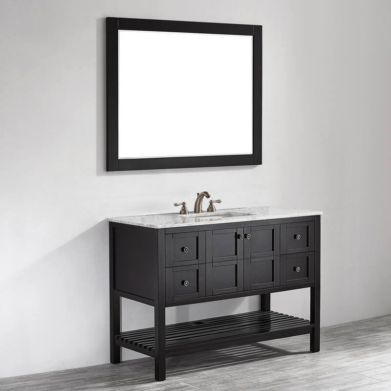 Florence 48" Bathroom/Vanity framed Wall Mirror in Espresso - 48 inches