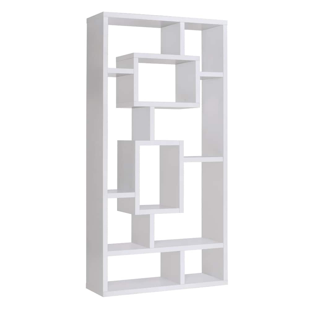 Fantastic Geometric Cubed Rectangular bookcase, White