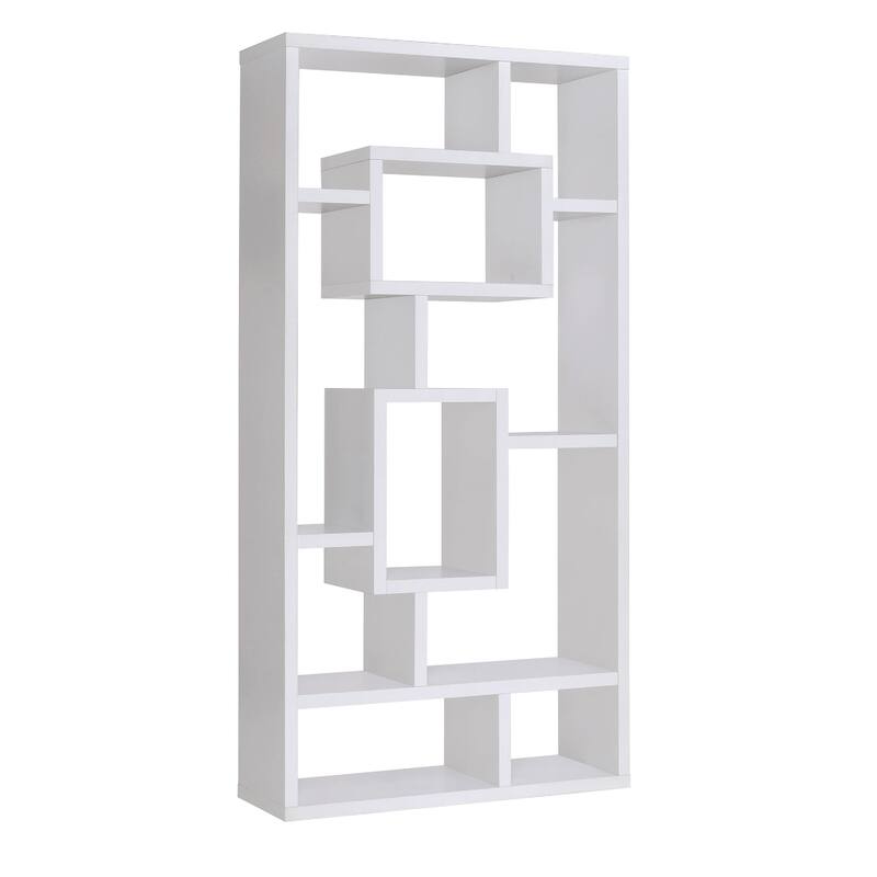 Fantastic Geometric Cubed Rectangular bookcase, White