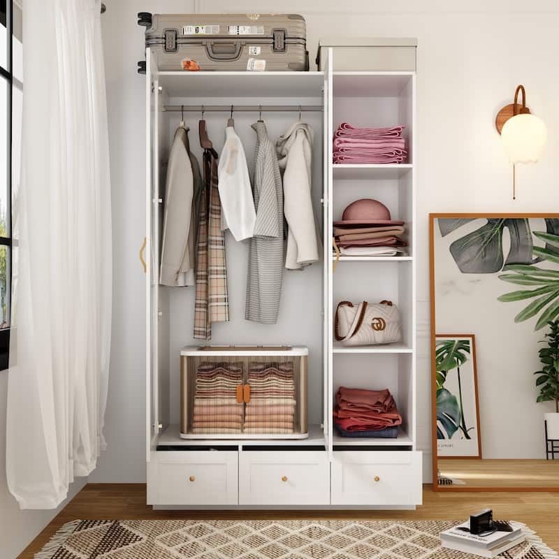 Chic Modular Closet System Wardrobe Units Armoires Home Organization