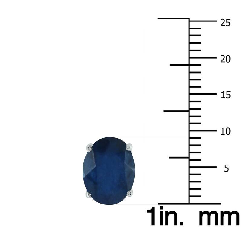 Marquee 4 Carat All-Natural Genuine 9x7mm, Oval Sapphire Earrings set in 14K White Gold