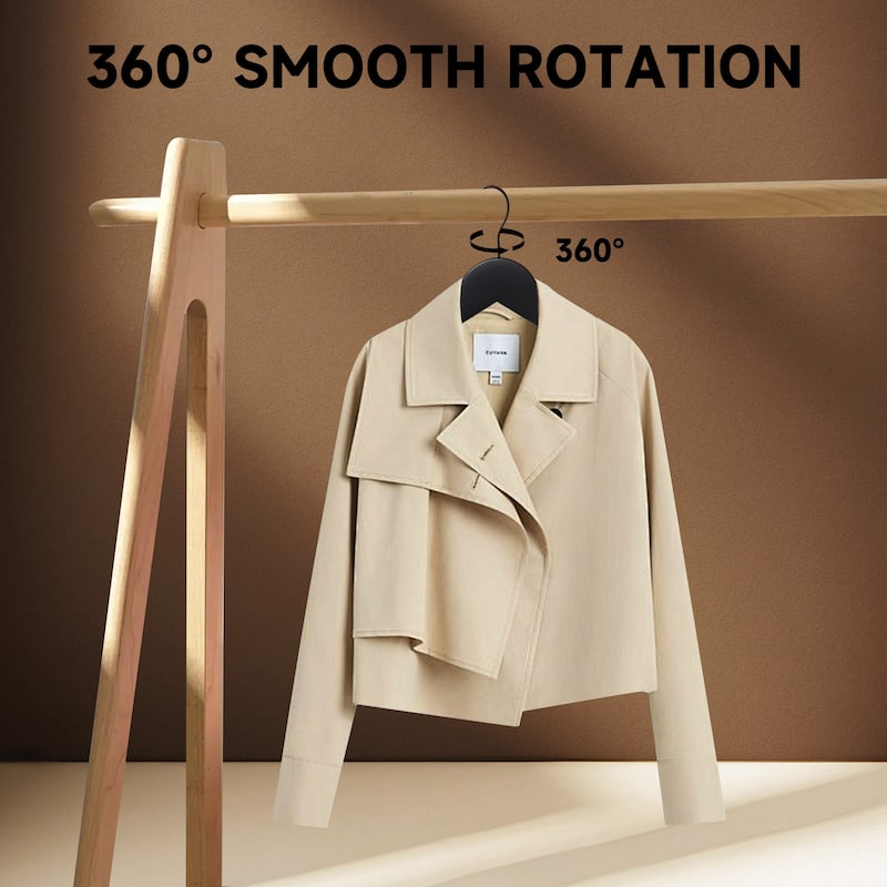 BP4U Premium Wooden Clothes Hangers, Solid Wood Coat Shirt Top Hangers for Jackets, Shirts, Dresses