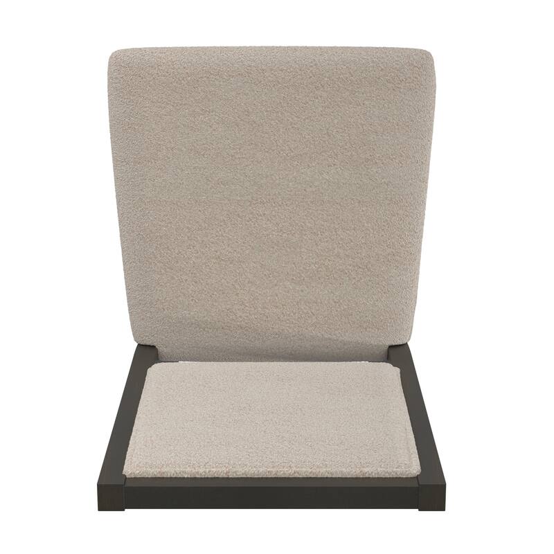 Harstad Wood Finish Cream Boucle Fabric Dining Chair (Set of 2) by iNSPIRE Q Modern
