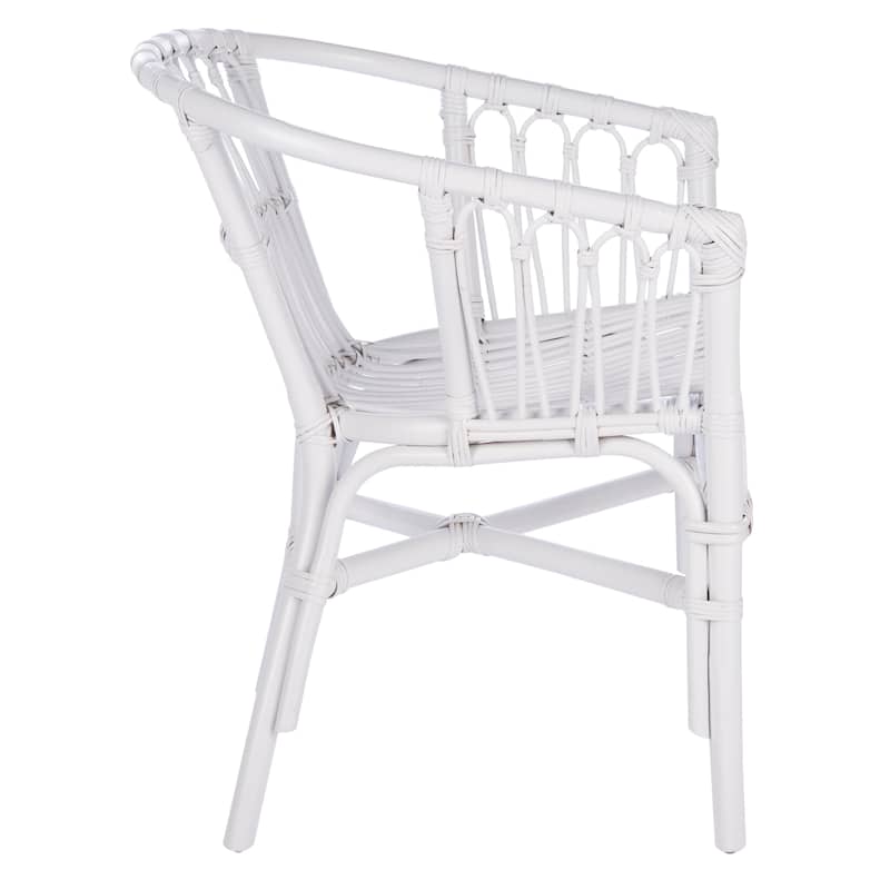 SAFAVIEH Silia Rattan Accent Chairs (Set of 2) - 22.8" W x 23.6" L x 30.3" H - 23Wx24Dx30H