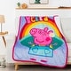 preview thumbnail 3 of 3, Hasbro Peppa Pig Flower Power Silk Touch Sherpa Throw Blanket