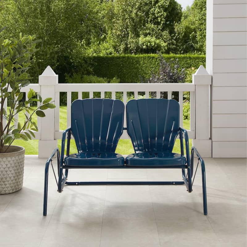 Crosley Ridgeland Outdoor Metal Loveseat Glider - 33"x47.5"x32.5"