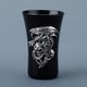 preview thumbnail 2 of 3, 3.35 inches H Dark Purple and sliver Dragon And Three Skulls Shot Glass made of Dark Purple and sliver