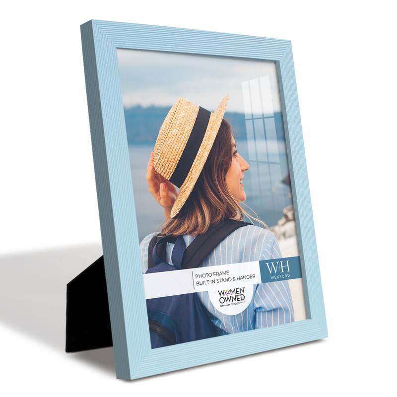 4 Piece Set Solid Wood Picture Frame - Blue - 8x10