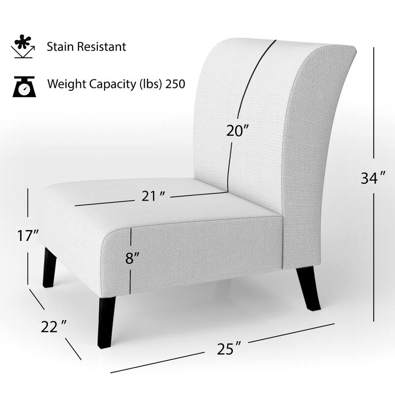 Designart "From the Shore" Upholstered Beach Accent Chair - Nautical & Coastal Arm Chair For Bedroom
