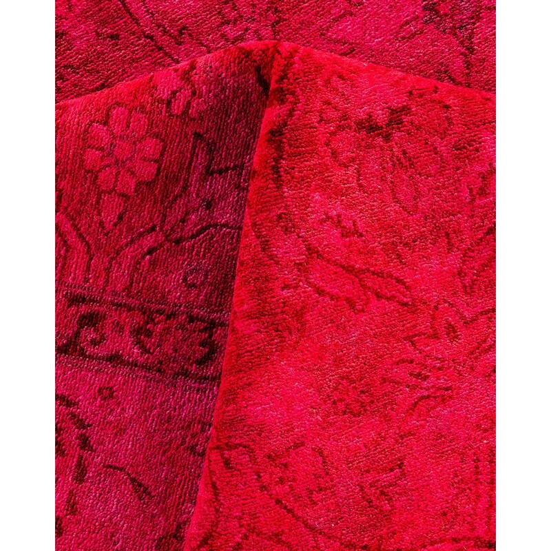 Overdyed, One-of-a-Kind Hand-Knotted Area Rug - Pink - 6' 2" x 9' 2"